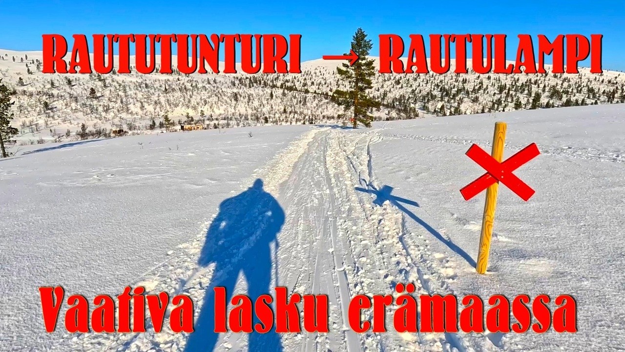 Vaativa Laskettelu Raututunturilta Rautulammelle | Saariselkä & UKK‑Kansallispuisto 23.3.2023