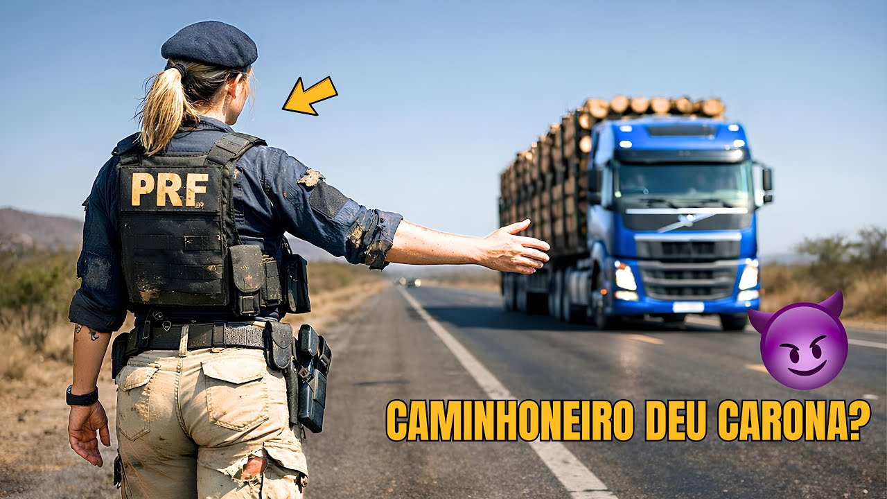 CAMINHONEIRO ENCONTRA DELEGADA DA PRF SOZINHA ABANDONADA NA BR!