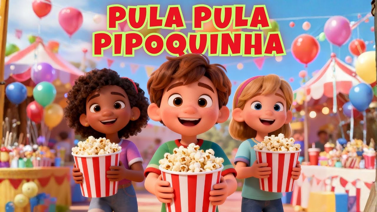 MÚSICA PULA PIPOQUINHA - DANÇA DA PIPOCA -- música infantil 🎵🎶