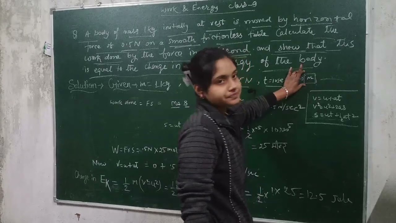 Class 9th work and energy lecture 3 question answer 