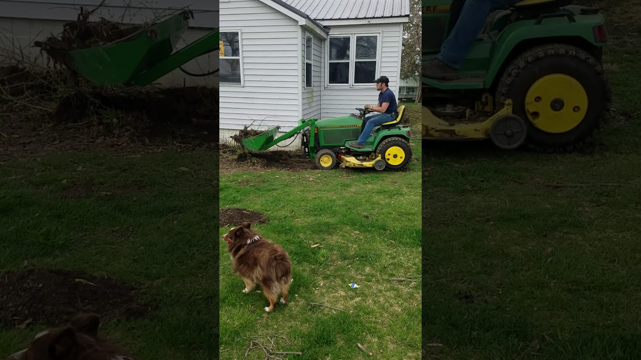 Little buck loader on a john deere 425 part 2