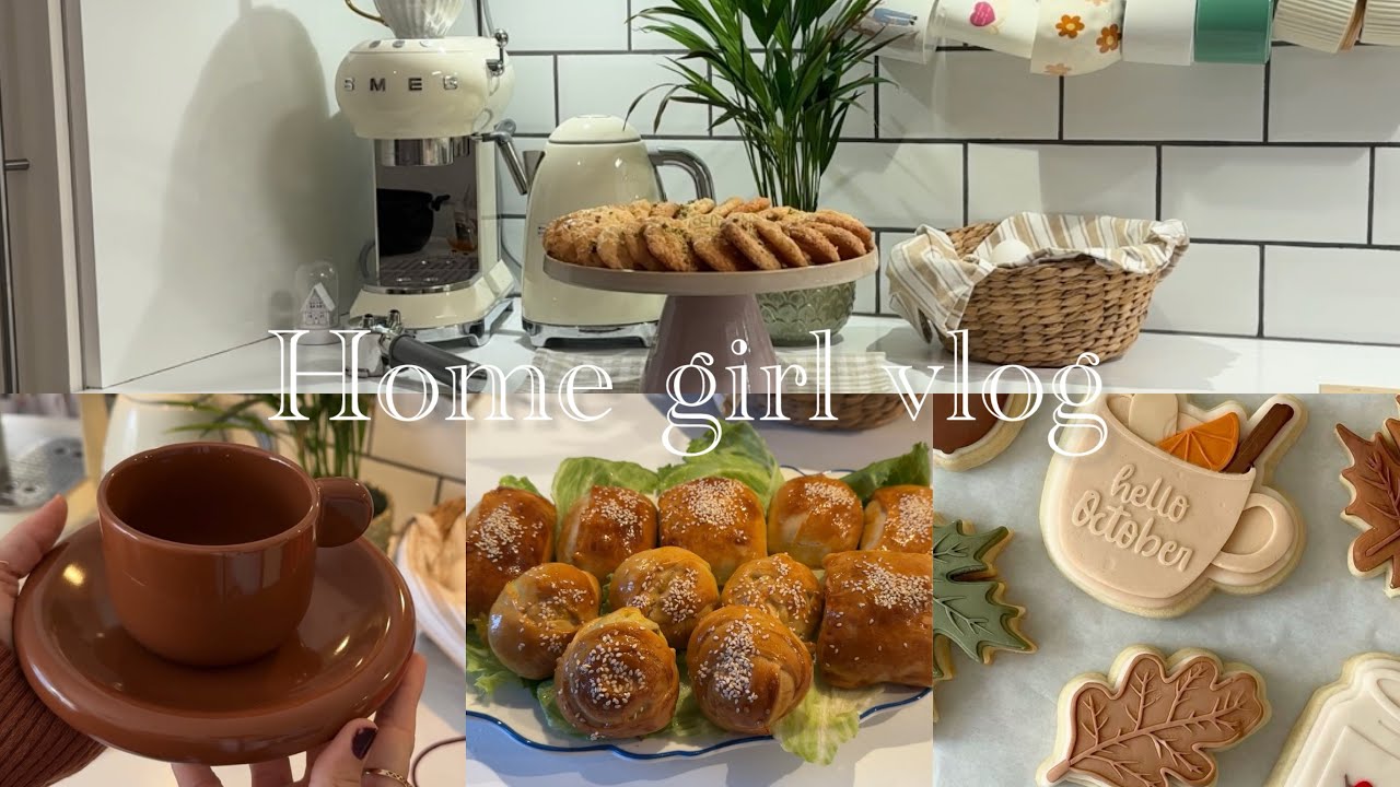 Slow living in Sweden/ Cozy fall decorated cookies/ Cooking pastries/ Silent vlog/ Autumn vibes 🍂