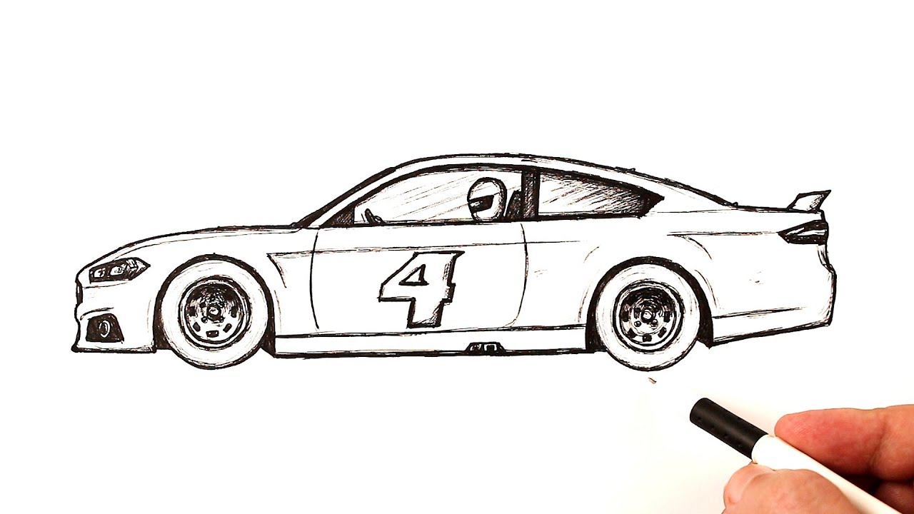 How to draw a Nascar car