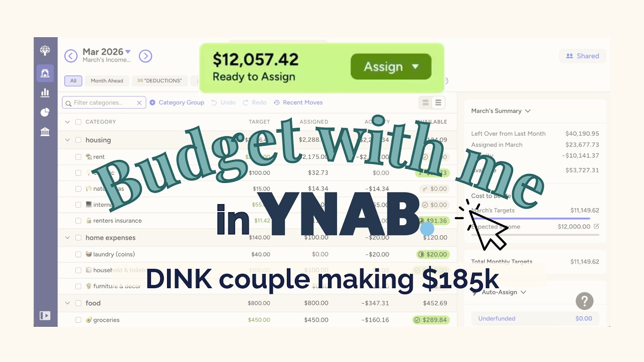 March Budget with Me! (YNAB)