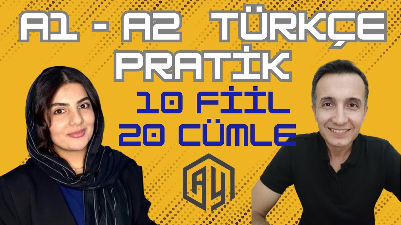 A1- A2  Türkçe Pratik | 10 Fiil ve 20 Cümle | Turkish Conversation