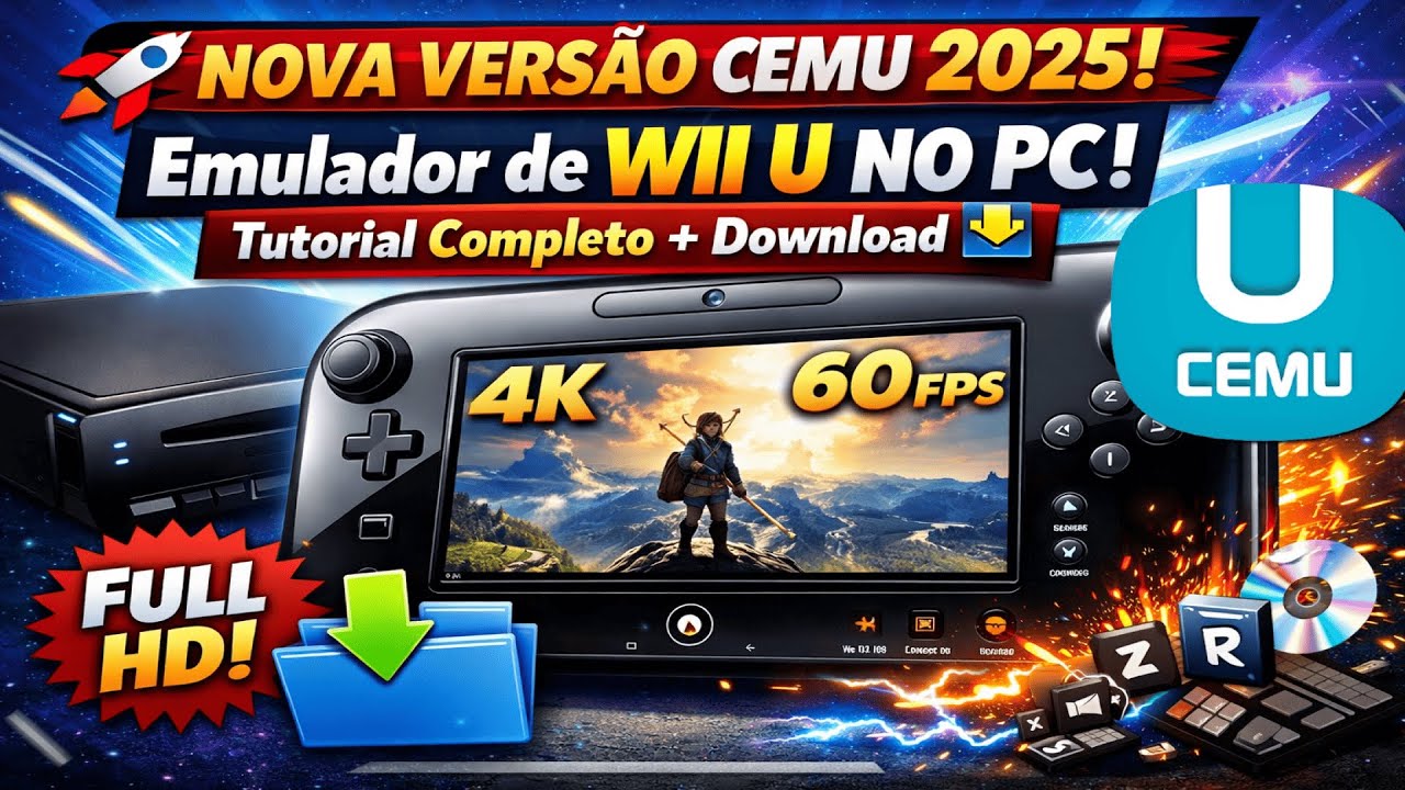 🚀 NOVA VERSÃO CEMU 2025! 🎮 Emulador de WII U NO PC  Tutorial Completo + Download 📥