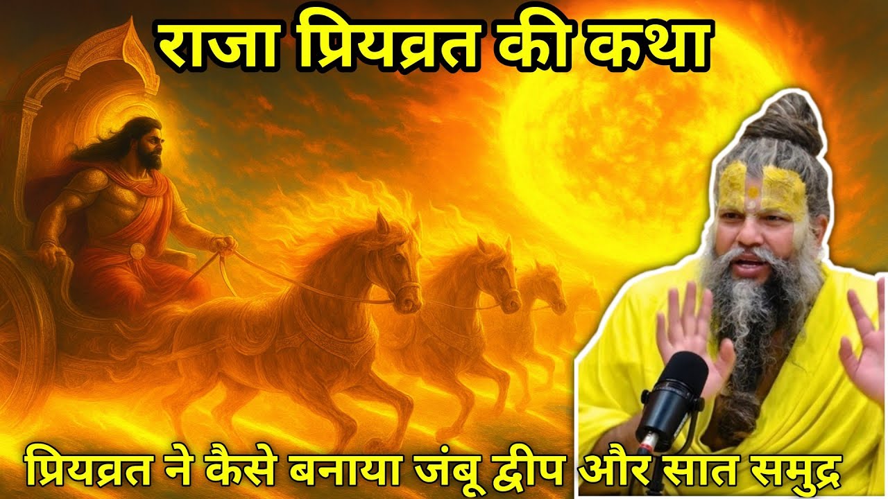 राजा प्रियव्रत की कथा | जिसने बनाए सात समुद्र और जंबू द्वीप | Shrihit Premanand Ji Maharaj