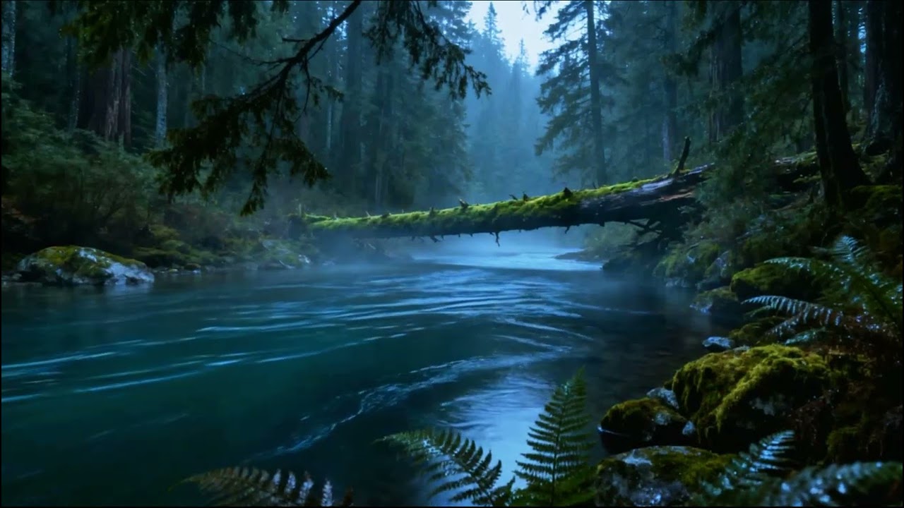 Peaceful Forest River Flow with Soft Bird Sounds | Deep Sleep Nature ASMR