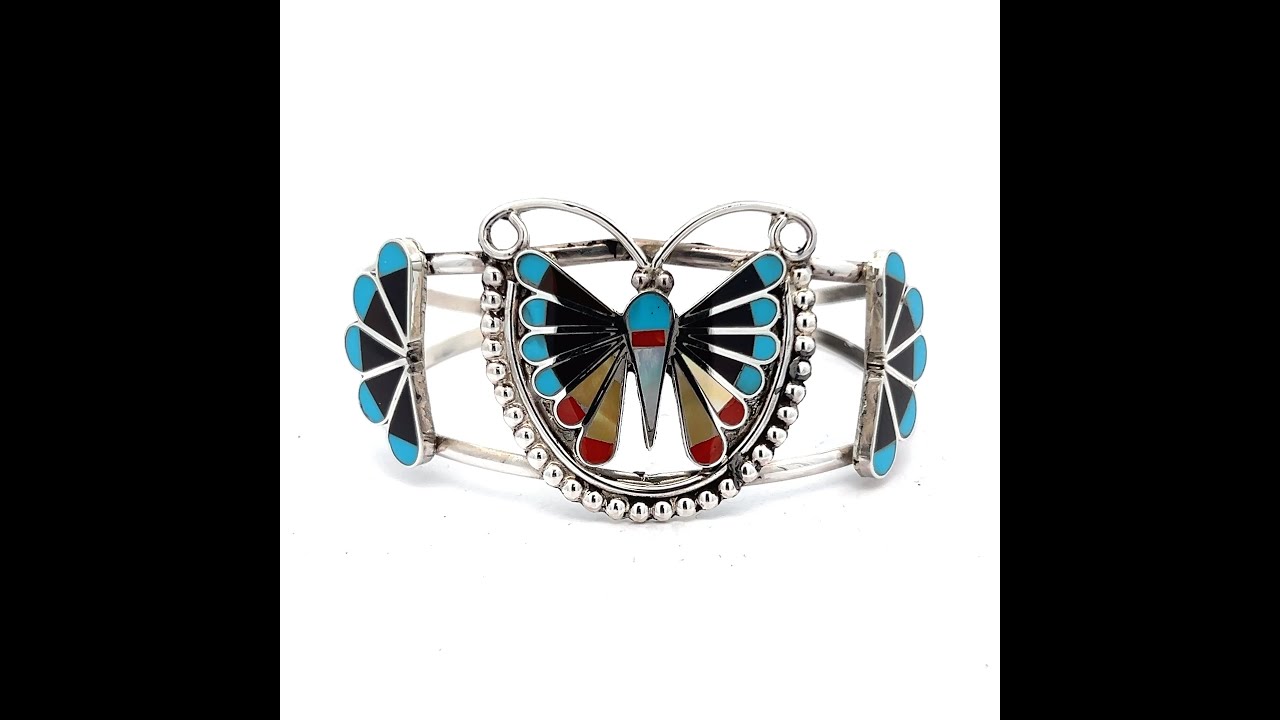 Zuni Indian Jewelry Beautiful Butterfly Bracelet