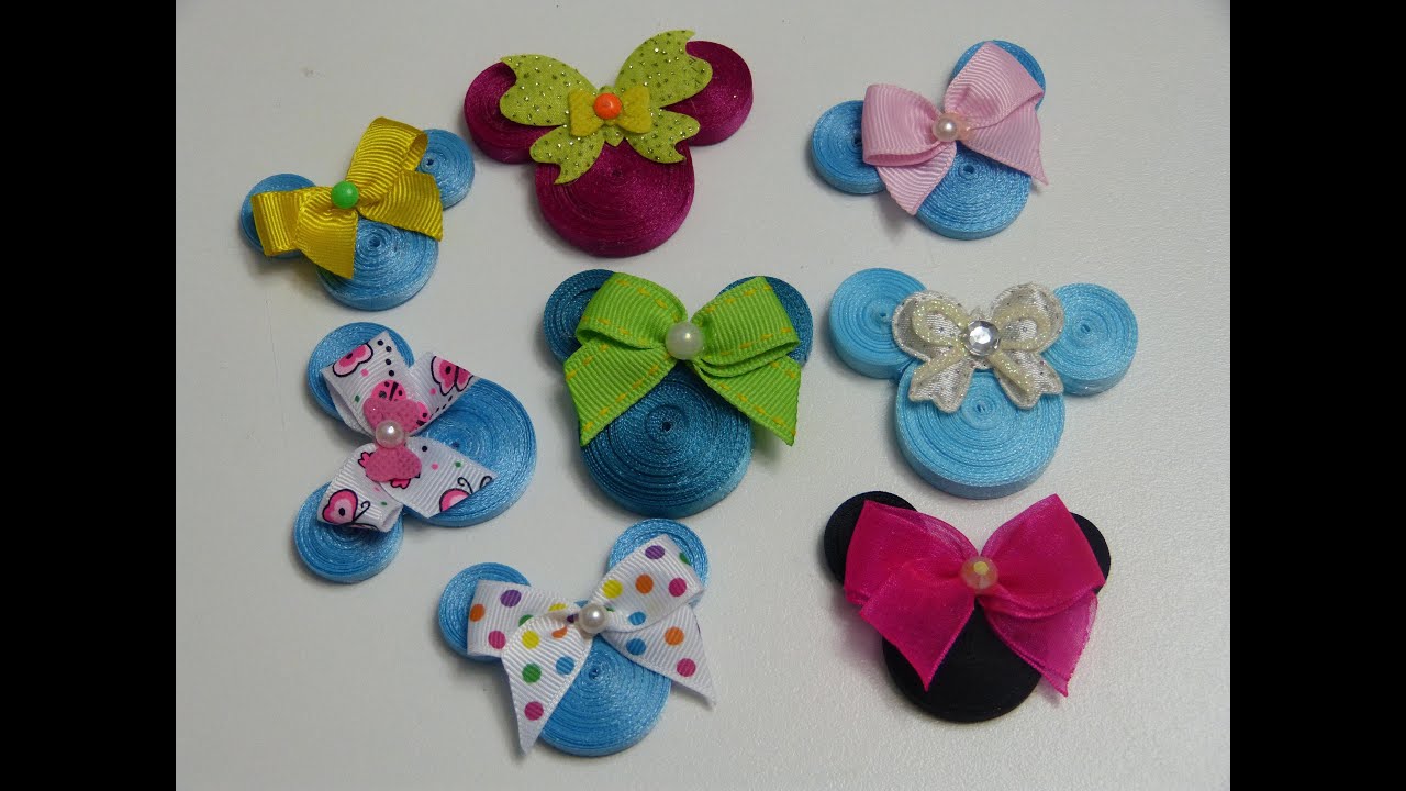 Diy como elaborar siluetas de Minnie Mouse para lazos,Minnie Mouse Moños, Manualidadeslahormig