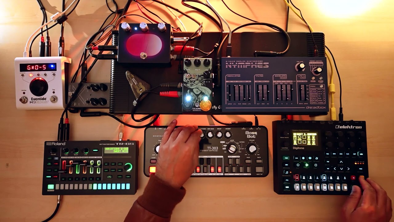 101▶️ Sweet Acid (TT-303 Bass Bot + Microtubes X // Nymphes + Julianna + Pill // Digitone // TR-6S)