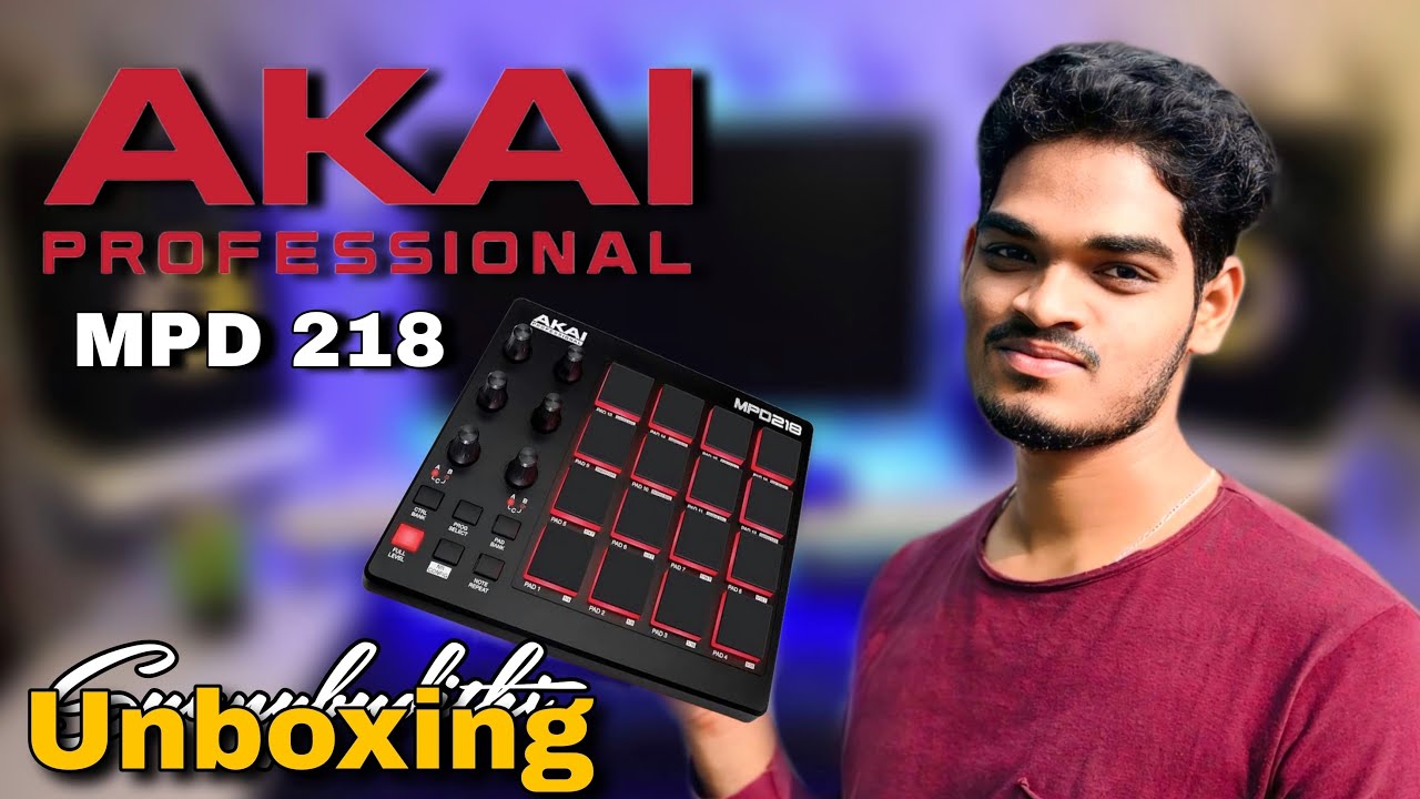 Akai mpd218 finger pad (unboxing)