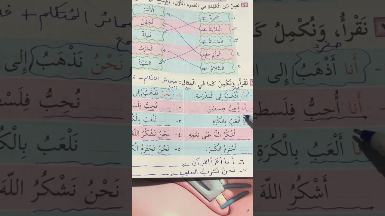 حل تدريبات درس (يوم الطفل الفلسطيني ) 