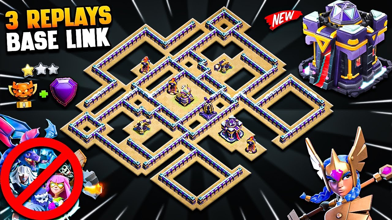 Only 1 Star TH15 War Base Link With 3 Replays (Best Town Hall 15 Base) | Undefeated TH15 Legend Base