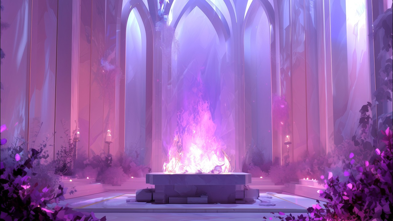 Violet Flame Temple 741Hz - New Earth Light Codes - Aura Cleansing & Healing Frequency