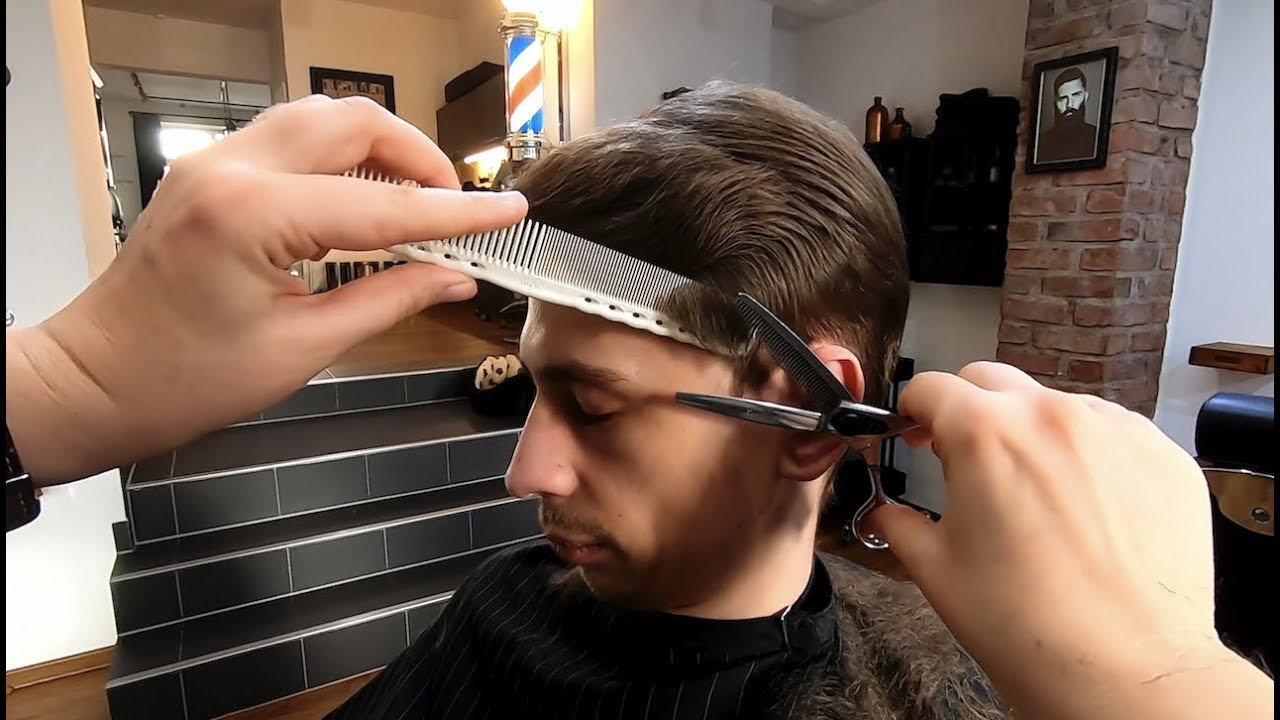 ASMR Mens Scissor Haircut. No Talking, No Hairdryer, No Clippers.