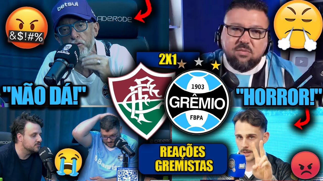 REAÇÕES dos GREMISTAS - FLUMINENSE 2X1 GRÊMIO - BRASILEIRÃO 2026 - REACT VAMOS RIR do FARID e BAGÉ!