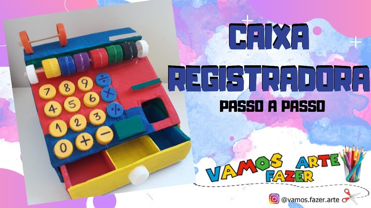 CAIXA REGISTRADORA - #brinquedoreciclado #brinquedodepapel&atilde;o #reciclados