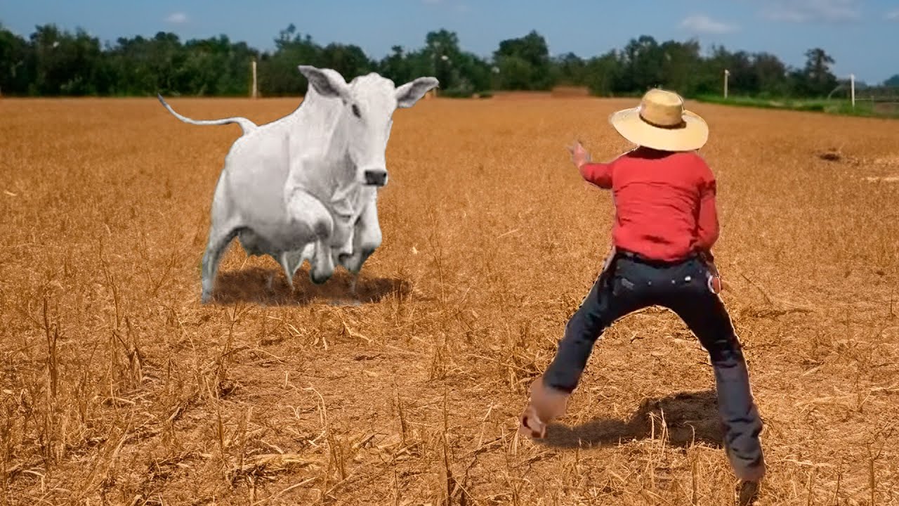 QUANDO A VACA NELORE DECIDE ATACAR ISSO ACONTECE