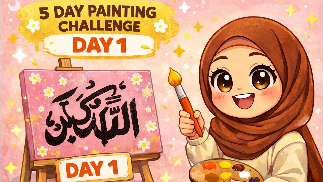 5 Days painting challenge 🤗✨Day # 01 #viralvideo #viralpainating #viralvlog 