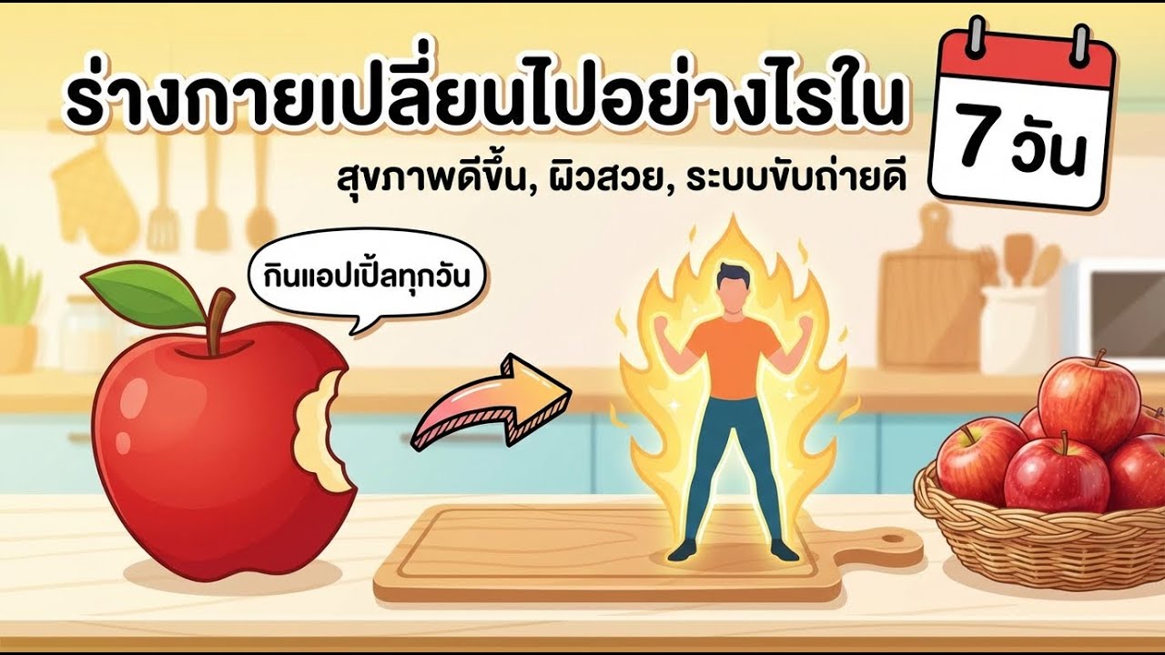 กินแอปเปิลทุกวัน 7 วัน ร่างกายเปลี่ยนแปลงอย่างไร? ผลลัพธ์ที่คุณต้องรู้!