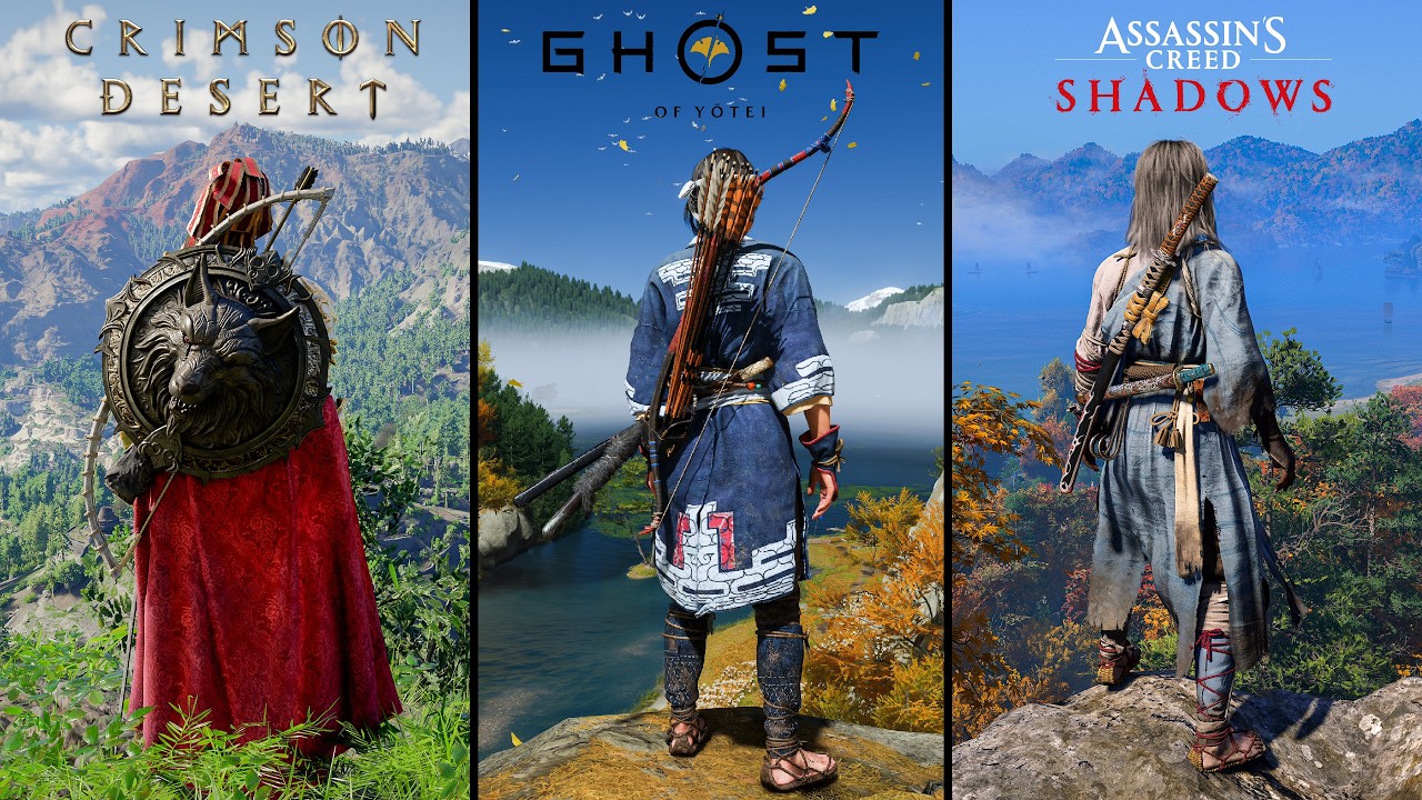 Crimson Desert vs Ghost of Yotei vs Assassin's Creed Shadows - Details & Gameplay Comparison
