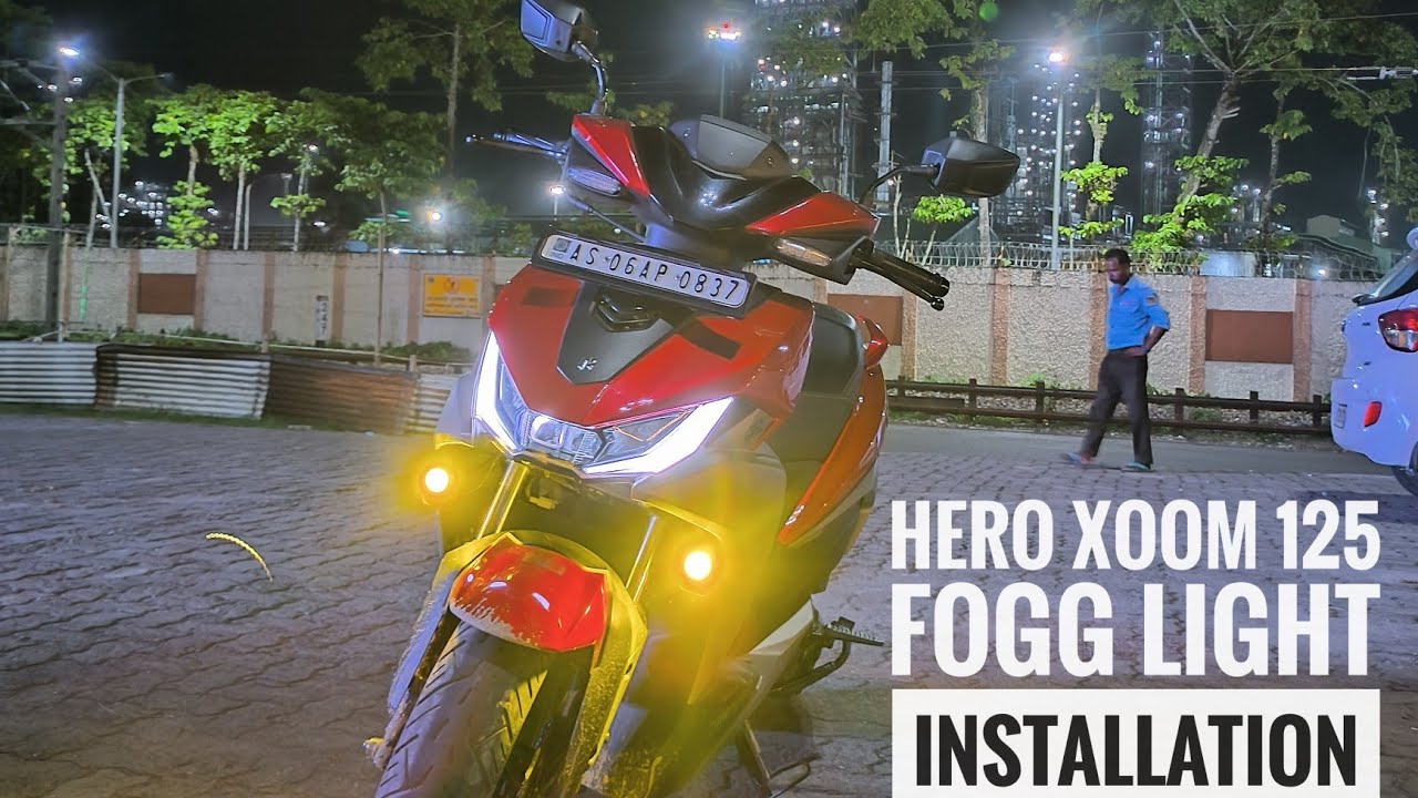 HERO Xoom 125 fogg light installation #hjgfoglights 