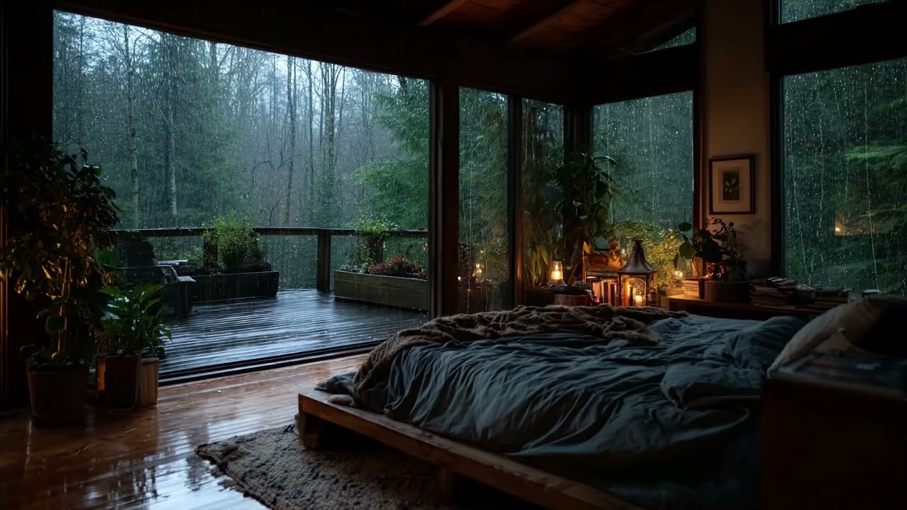 Deep Sleep Rain Sounds & Calm Music – Relax Mind and Body Easily