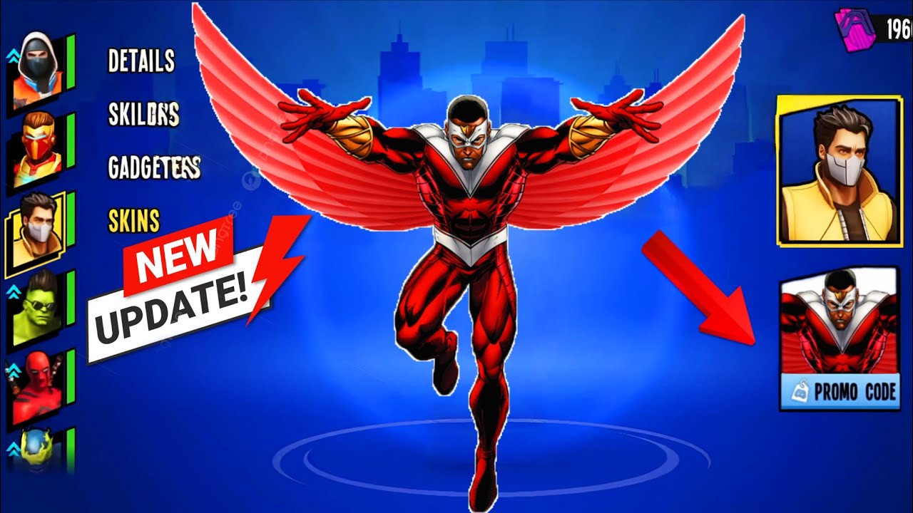 FALCON NEW CRAZY SKIN | PROMO CODE!! #spiderfighter3 @MRUTHGAMER63 @TechnoGamerzOfficial 