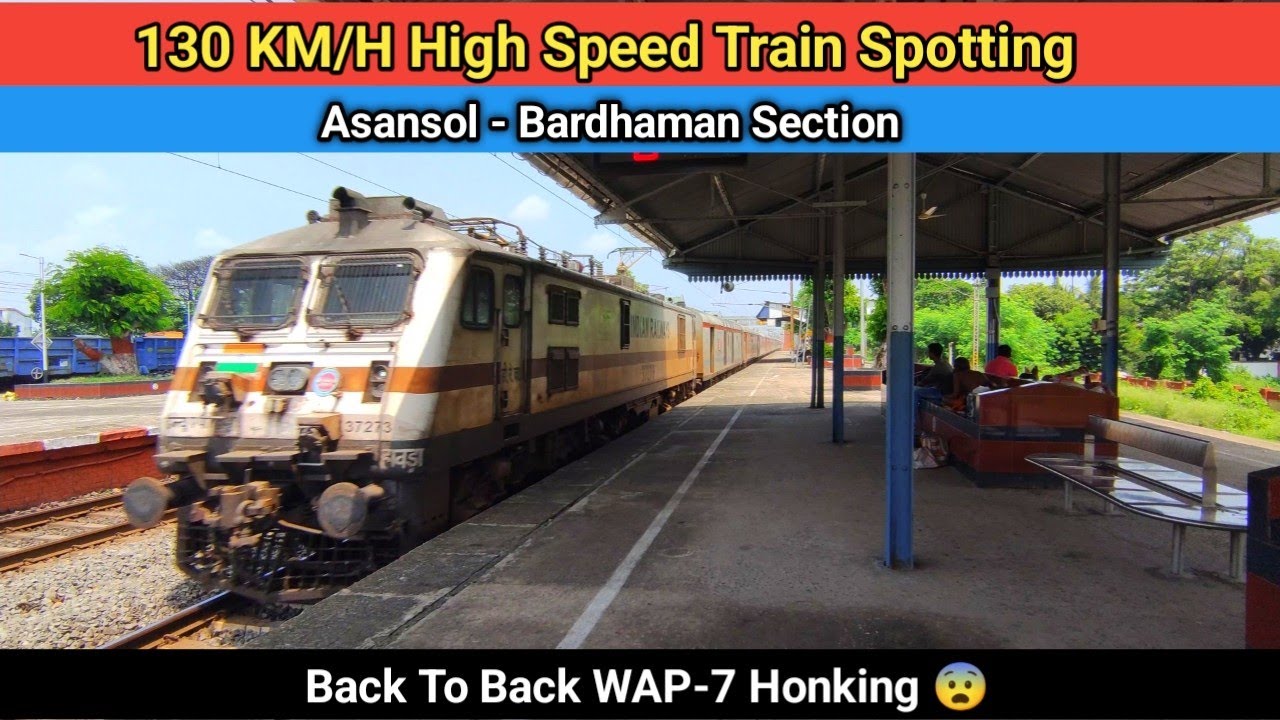 Dangerous 130KM/H😱Tughlakabad WAP-7 Rajdhani+Shabd Bhedi+ Duronto+Shantiniketan+Saraighat
