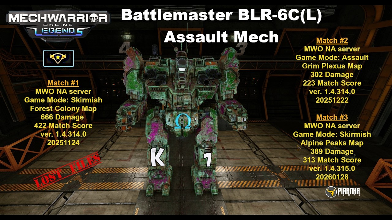 🤖 MechWarrior Online - Battlemaster BLR-6C(L), Assault Mech -  Nothing special, Meh 🫤