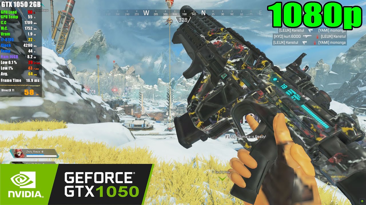 GTX 1050 2GB | Apex Legends - 1080p (tested in 2023)