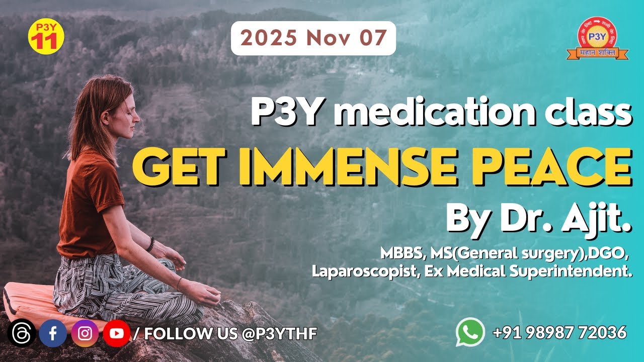P3Y Online International Club Meeting, Paramji Vachan Vanchan & Dhyan Class | 7 PM | 2025/11/07
