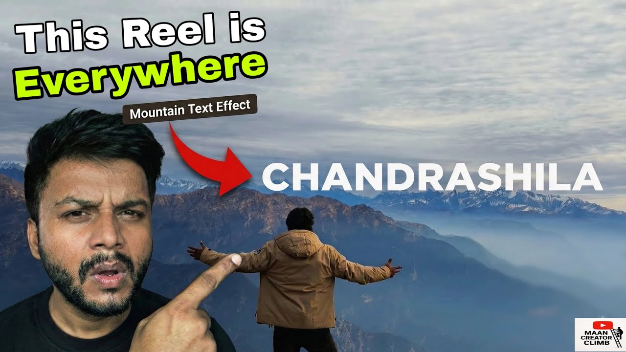 Instagram Trending Mountain Text Reveal Tutorial #mountaintext #capcut