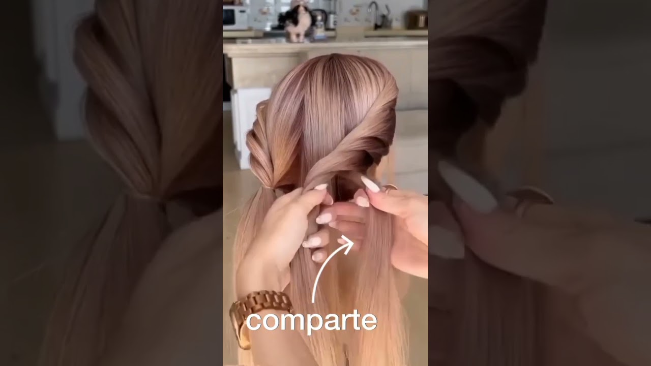 recogido facil/recogido elegante/peinados faciles #hair #peluquer&iacute;a #tutorial