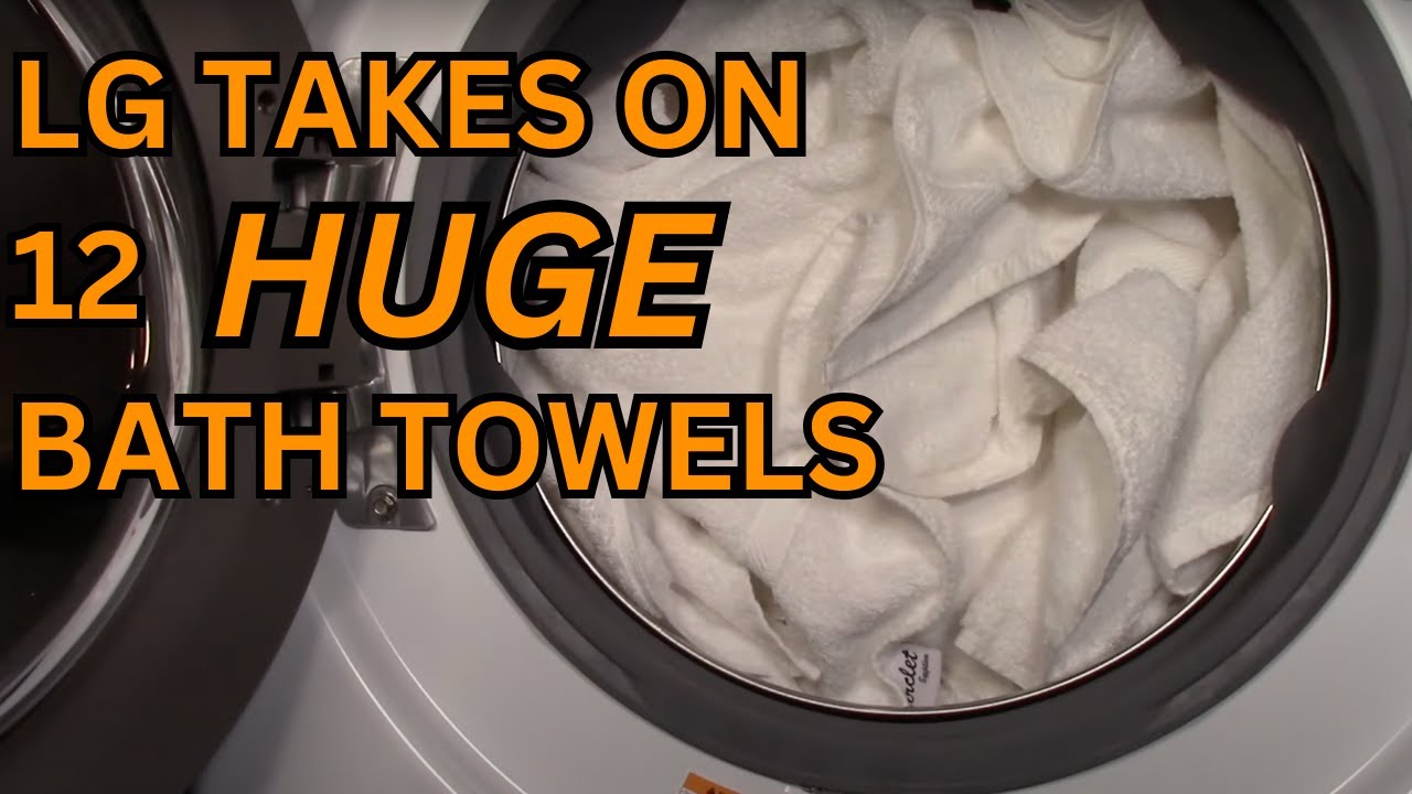 Full Wash: LG WM3900H 12 HUGE Bath Towels