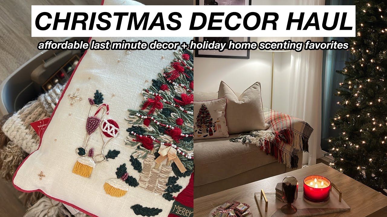 LAST MINUTE CHRISTMAS DECOR HAUL + HOLIDAY HOME SCENTING FAVES + TIPS: homegoods & target