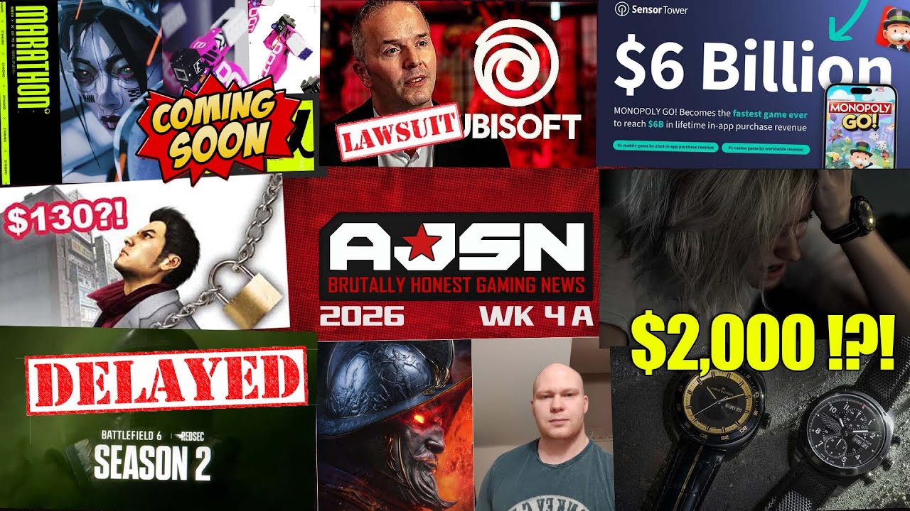 AJSN WK4A - RE9's $2,000 WATCH!?, Marathon DATED, Yakuza Delists Game for $130 Bundle, Monopoly $$$!