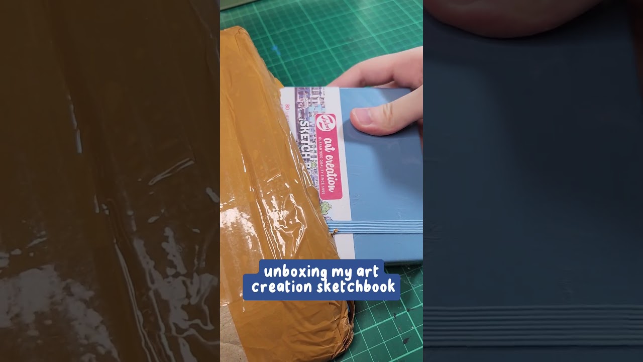 unboxing my art creation sketchbook 🩵🤍 #art #aesthetic #asmr #sketchbook #unboxing