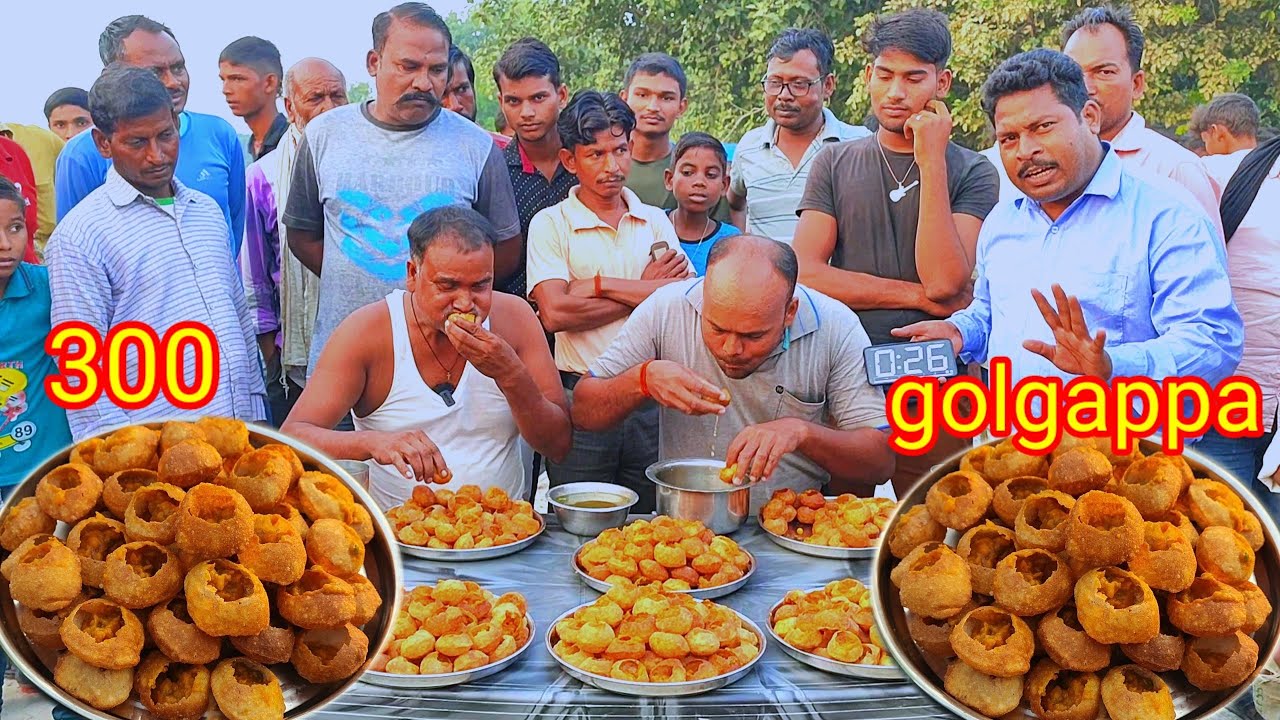 5 मिनट में 300 पानीपुरी खाओ ₹500 ले जाओ। street food golgappa eating challenging video winning 500