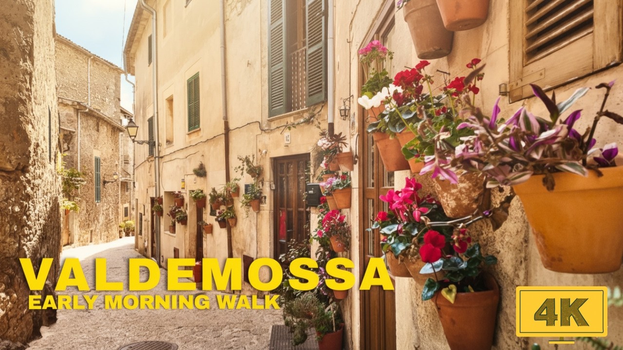 Ultimate Relaxation: Early Morning in Valldemossa, Mallorca | 4K Walking Tour