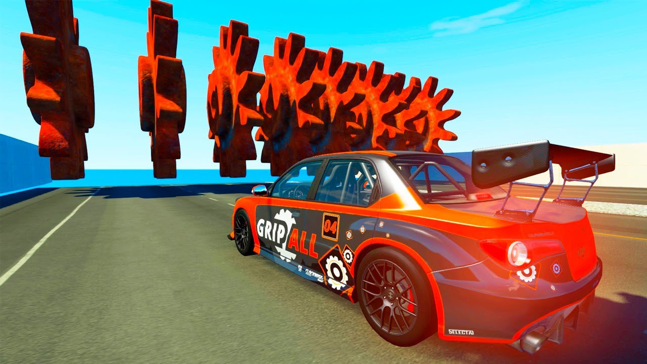 Gigantic Gear against cars - BeamNG drive | CrashPro