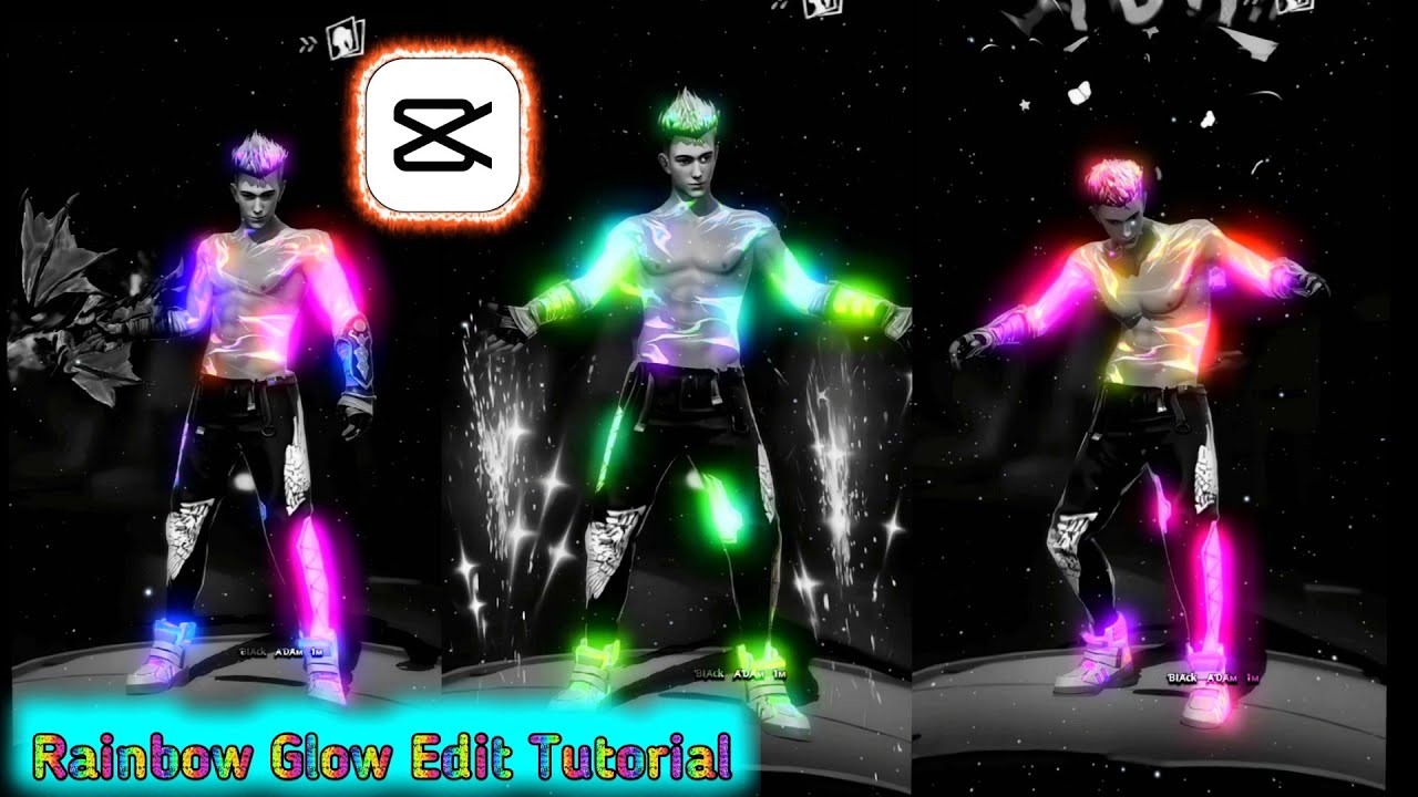 Capcut Rainbow Glow Tutorial like Alight motion 😳🔥   #capcut_editors_bd #black_adam_1m