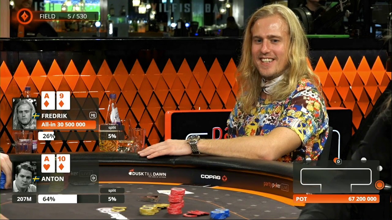 Fredrik Andersson Eliminated | $10K Main Event Final Table | MILLIONS UK 2020