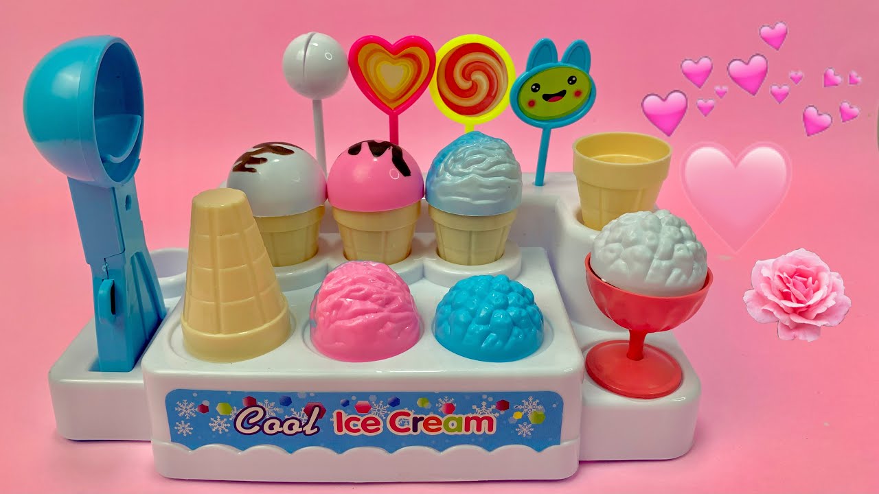 3 Minutes Satisfying with Unboxing Cute Pink Ice Cream Store Cash Register ASMR | Review Toys