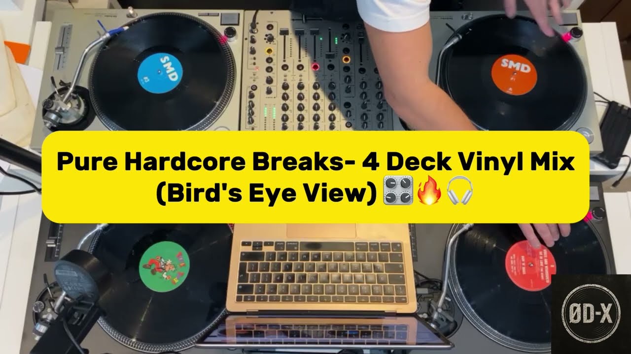 Pure Hardcore Breaks - 4-Deck vinyl Mix (Bird's-Eye View)
