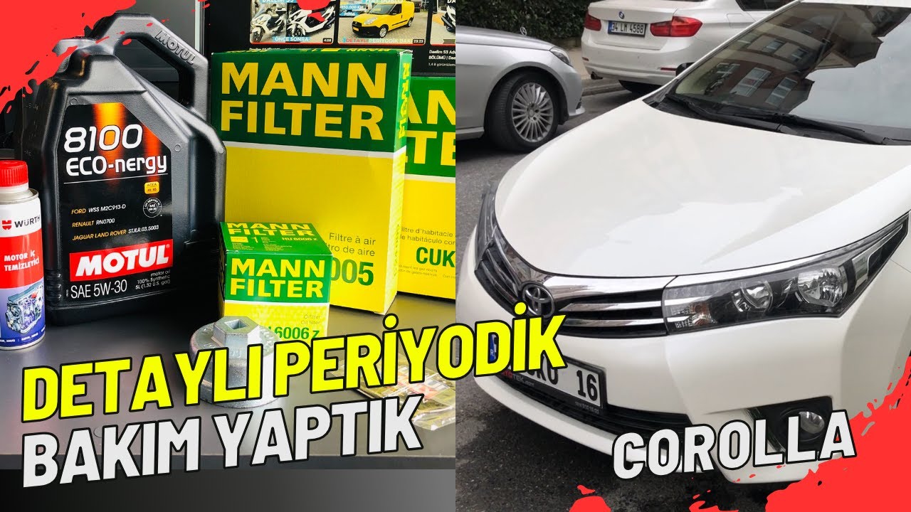 Detaylı Periyodik Bakım Nasıl Yapılır ? Yağ Ve Filtre Seti Değişimi | Toyota Corolla E18 1.6 Manuel