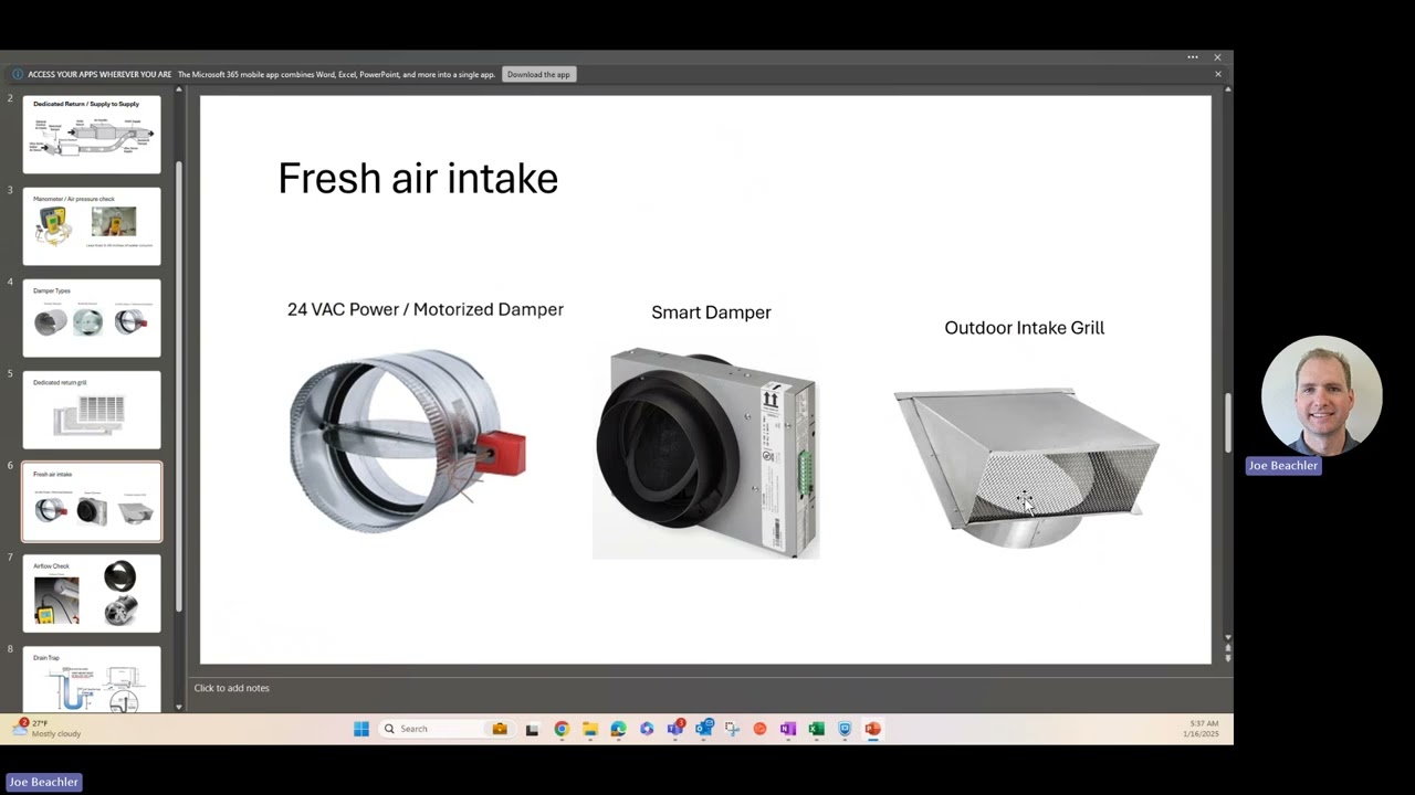 Dehumidifier Instillation with Joe