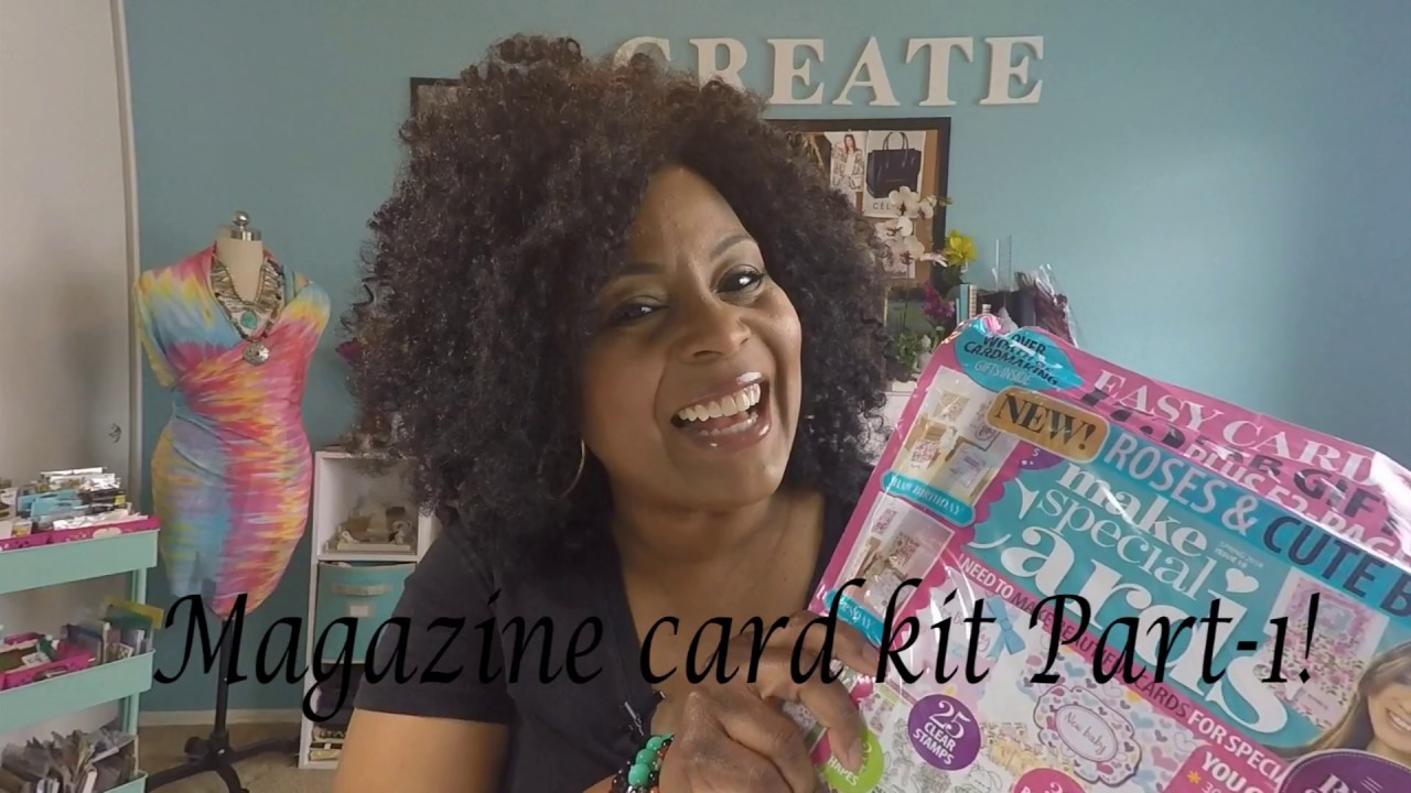 Cardmaking using a magazine card kit DIY! Part 1 Craft with me!