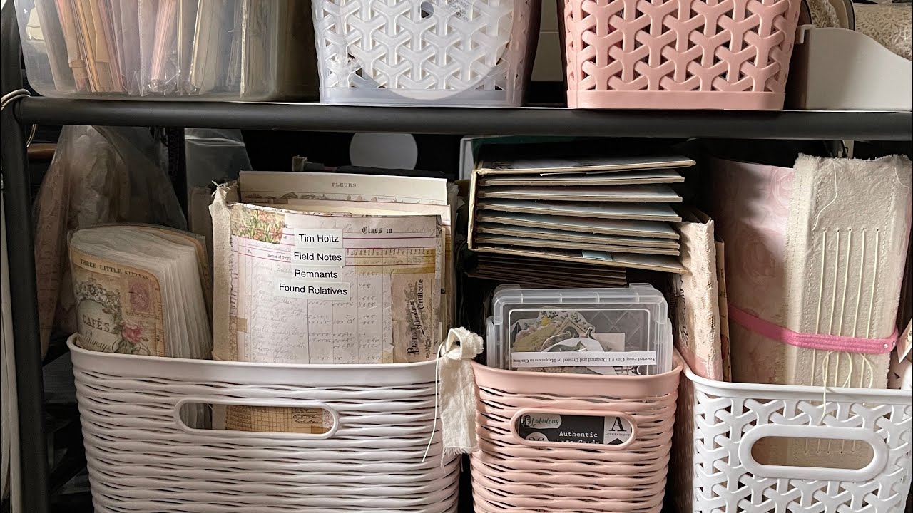Organizing your junk journal crafty supplies.  Chat